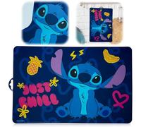 Disney Stitch Set de table pour enfants, joli tapis de salle à manger avec design vif, réutilisable et facile à nettoyer, set de table antidérapant pour tout-petit, 41,5 cm
