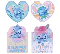DISNEY Stitch SET, marque-page MAGNÉTIQUE pour livre, marque-page POUR FILLES, 4 pièces (Stitch A)