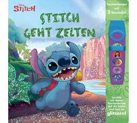 Disney Stitch - Stitch geht zelten - Interaktives Taschenlampen-Soundbuch mit 5 Geräuschen und Glitzerseiten
