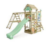 Disney Stitch Story Aire de Jeux de Wickey - Structure d'escalade, Tour d'escalade, Jeux de Jardin pour Enfants - Aire de Jeux extérieure en Bois avec bac à Sable