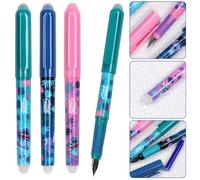 DISNEY Stitch Stylo effaçable avec gomme, stylo à bille, encre bleue, effaçable, école