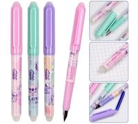 sarcia.eu Stylo effaçable avec gomme, stylo effaçable, encre bleue, école (C)