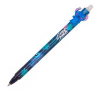 DISNEY Stitch Stylo gel avec design aléatoire, stylo automatique effaçable, encre bleue, bureau, école 0,7mm (G)