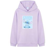 Disney Stitch Sweat à Capuche Fille et Ado, Mode Pull Chaud Hoodie avec Sequins Réversibles, Cadeau Enfant (Violet Stitch, 7-8 Ans)
