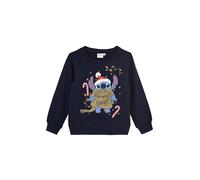 Disney Stitch Sweat-Shirt pour Fille, Pull de Noël pour Enfant, Cadeau pour Filles, Tailles 4 à 10 Ans (FR/ES, Âge, 6 Ans, Taille Normale, Bleu)