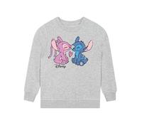 Disney Stitch Sweat | Stitch Et Angel Pull Fille | Vetement Stitch Fille | Gris 11-12 Ans