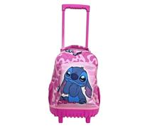 Disney Stitch T Grande Sac À Dos Trolley À Roulettes École Fille Rose 46x33x20cm