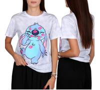 DISNEY Stitch T-shirt femme en coton, T-shirt à manches courtes, 100% COTON OEKO-TEX M M