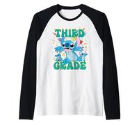Disney Stitch Third Grade Back to School 1st Day of School Manche Raglan