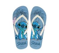 Disney Stitch Tongs pour Femmes, Sandales D'été à Tropical pour Filles et Adolescentes, Tailles EU 36 à 41 (Bleu, Système Taille Chaussures EU, Adulte, Femme, Numérique, Moyen, 40)