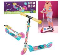 DISNEY Stitch Trottinette à deux roues avec frein, pliable, réglable pour les enfants de 6+, jusqu'à 50 kg