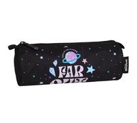 Disney Stitch Trousse à Crayons pour écolière, Ronde, Tube, Pochette de Fournitures Scolaires, Noir 22x8x8cm (Stitch Ronde)