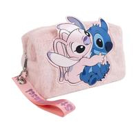 Disney Stitch Trousse de Toilette, Design Stitch et Angel Beauté Set Sac de Voyage en Peluche Cadeau pour Filles, Femmes, Adolescentes