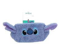 Disney Stitch - Trousse De Toilette Enfant Fausse Fourrure Ultra Douce - Format Idéal Voyage Et Bain - Fermeture Zippée Sécurisée - Rangement Produits Bébé - Design Stitch - Produit Officiel Disney