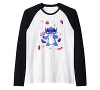 Disney Stitch USA Americana Snacks Collage 4th of July 250th Manche Raglan
