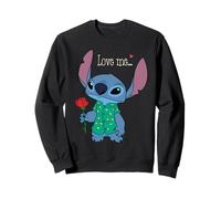 Disney Stitch Valentine's Day with Rose "Love Me..." Sweatshirt