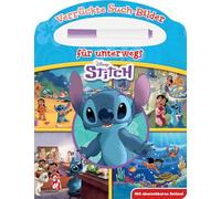 Disney Stitch - Verrückte Such-Bilder für unterwegs - Wimmelbuch - Pappbilderbuch mit Stift und abwischbaren Seiten ab 3 Jahren
