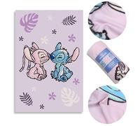 DISNEY Stitch Violet clair DOUX Couverture FLEECE POLAIRE, couvre-lit pour enfants 100x150 cm, OEKO-TEX