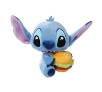 Disney Stitch avec Hamburger - Peluche de 25 cm - Convient dès Les Premiers Mois de Vie