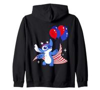 Disney Stitch with Balloons Americana 4th of July USA 250th Sweat à Capuche