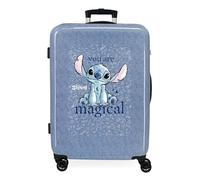 Joumma Disney Stitch You are Magical Valise Moyenne Bleu 46 x 65 x 23 cm Rigide 3 kg Fermeture à Combinaison Latérale ABS 3 kg 56 LExtensible, Bleu, Talla única, Valise Moyenne