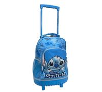 Disney Stitch Zaino Trolley Bleu Grand Avec Roues École Élémentaire Unisexe