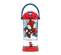 Disney Store Bouteille d'eau officielle Marvel avec boule à neige Spidey et ses amis incroyables, 310 ml, avec paille rabattable et couvercle à vis, convient aux enfants de 4 ans et plus