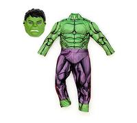 Disney Store Costume Hulk pour Enfants, deux pièces. Set, masque et combinaison avec muscles rembourrés, costume de déguisement pour enfants, parfait costume d'Halloween