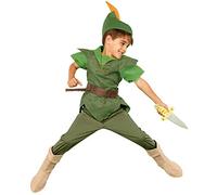 Disney Store Costume officiel Peter Pan pour enfants, déguisement de jeune personnage classique aventureux avec tunique, chapeau - Taille 5-6 ans