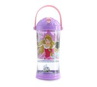 Disney Store Gobelet officiel Disney Princess Snow Globe avec paille pour enfants de 310 ml avec paille à rabat et couvercle à vis, convient aux enfants à partir de 4 ans