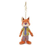 Disney Store Japan Official Porte-clés Petite Peluche de Nick Wilde, Zootopie, Peluche Renard avec Chemise Verte et Cravate Violette, 17 cm