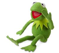 Disney Store Peluche officielle Kermit pour enfants, personnage câlin avec texture pelucheuse et détails brodés, peluche Disney adaptée à tous les âges.