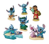 Disney Store - Lot de 6 figurines moulées officielles Lilo & Stitch Deluxe, y compris Lilo, Stitch et Angel, avec illustrations colorées et détaillées, convient aux enfants de 3 ans et plus