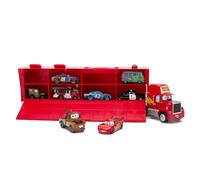 Disney Store Official Coffret Camion Transporteur Mack, Pixar Cars, 9 pièces, avec Mack et 8 Petites Voitures à Friction Dont Flash McQueen, Martin et d'autres Personnages, à partir de 3 Ans