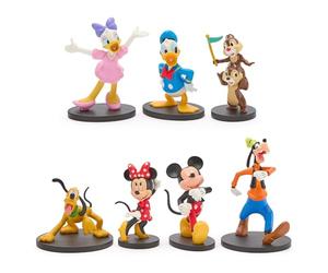 Disney Store Official Coffret de Figurines Mickey et Ses Amis, Personnages Classiques Comprenant Mickey, Minnie, Dingo, Pluto, Donald, Daisy, et Tic et Tac