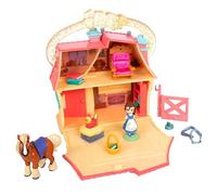 Disney Store Official Coffret Maison de la Belle et la Bête, Once Upon a Story, 10,5 cm/4", Comprend Belle, Phillipe, des Meubles et des Accessoires, à partir de 3 Ans