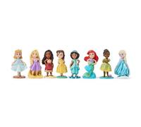 Disney Store Official Ensemble de Figurines Princesses, 8 pièces, avec Cendrillon, Raiponce, Vaiana, Belle, Jasmine, Ariel, Tiana et Elsa, Collection Once Upon a Story, à partir de 3 Ans