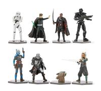 Disney Store Official, Ensemble de Figurines Star Wars: The Mandalorian, Ensemble de Figurines de Collection Din Djarin, Grogu, Ahsoka, Luke Skywalker, 28 x 28 x 10 cm
