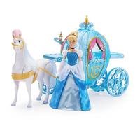 Disney Store Official Ensemble de Jouets Cendrillon, avec Une poupée Cendrillon, Un Cheval Qui avance et Un carrosse Lumineux, Piles incluses, à partir de 3 Ans