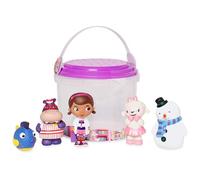 Disney Store Official Ensemble de Jouets pour Le Bain Docteur La Peluche, 5 pièces Comprenant Dottie, Hallie, Câline et Plus Encore, Seau à Couvercle tamisé, Bain ou Piscine, à partir de 6 Mois