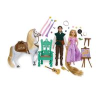 Disney Store Official Ensemble de poupées Raiponce, avec Raiponce, Flynn Rider, Maximus, Pascal et des Accessoires, à partir de 3 Ans
