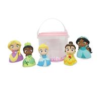 Disney Store Official Jouets pour Le Bain Princesse Disney, 5 pcs, Contient Raiponce, Belle, Cendrillon, Tiana et Jasmine dans Un Seau de Rangement, Convient aux Enfants de 6 Mois et Plus