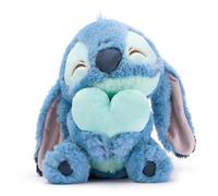 Disney Store Official, Lilo & Stitch, Peluche Stitch avec Coeur de Taille Moyenne, 23 cm, Extraterrestre Bleu Tout Doux, Collection Dakko, Convient dès la Naissance, adapté à Tous Les âges