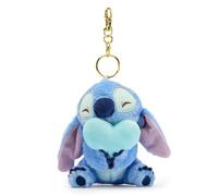 Disney Store Official, Lilo & Stitch, Petite Peluche Porte-clés Stitch avec Coeur, 12,5 cm, Accessoire pour Sac à Main et Sac à Dos, à partir de 3 Ans