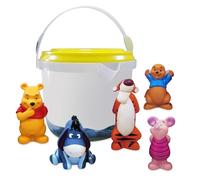 Disney Store Official, Lot de 5 Figurines et 1 Seau, Winnie l'ourson | Comprend Winnie l'Ourson, Bourriquet, Porcinet, Petit Gourou et Tigrou, plus un seau à couvercle perforé, dès 6 mois