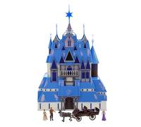 Disney Store Official, Maison de poupées, La Reine des Neiges, 38 cm | Coffret de 18 pièces comprenant les figurines d'Elsa, d'Anna, de Kristoff, d'Olaf et de Sven, plus un château lumineux