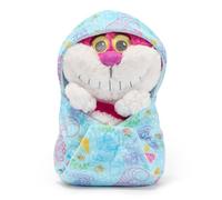 Disney Store Official, Peluche Chat du Cheshire avec Lange, 26 cm | Peluche Chat du Cheshire de la collection Disney Babies avec lange à capuche, idéale à câliner, offrir ou collectionner
