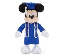 Disney Store Official Peluche Mickey Remise de diplôme de Taille Moyenne, 36 cm, Peluche avec toge et mortier Bleus