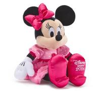 Disney Store Official Peluche Minnie Mouse Saint-Valentin 2026 de Taille Moyenne, Robe de soirée Rose avec Manches Bouffantes, Jupe Duveteuse et Garnitures en Satin, 37 cm