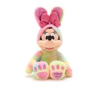 Disney Store Official Peluche Minnie Pâques, 45 cm/18", déguisement Lapin tie and Dye avec nœud Rose, Inscription Disney 2025" sous Le Pied, Convient dès la Naissance, adapté à Tous Les âges